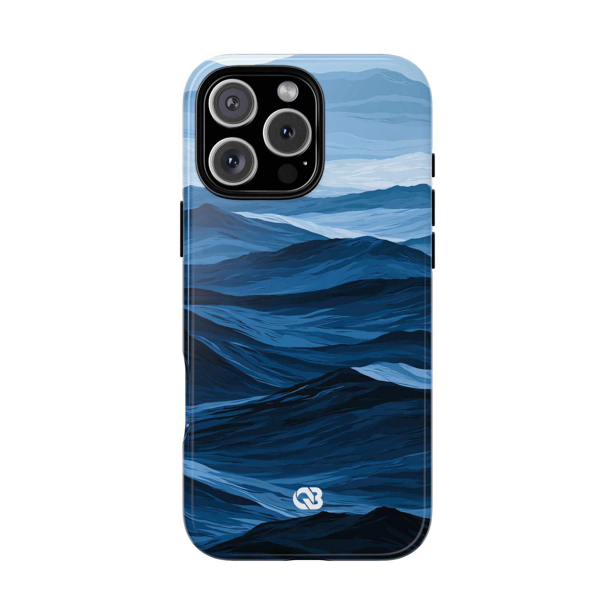 Blue Tough Phone Case for iPhone - Cobalt Ridge Tides