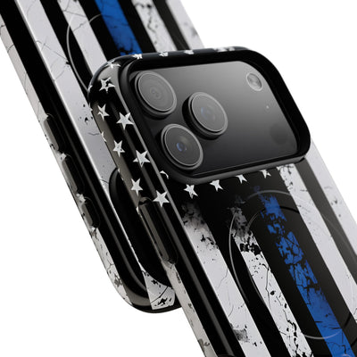 Gritty Cobalt Flag · Tough+ Phone Case for iPhone · Magsafe