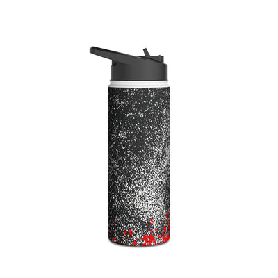 Crimson Noir Drip · Insulated Water Bottle · Black