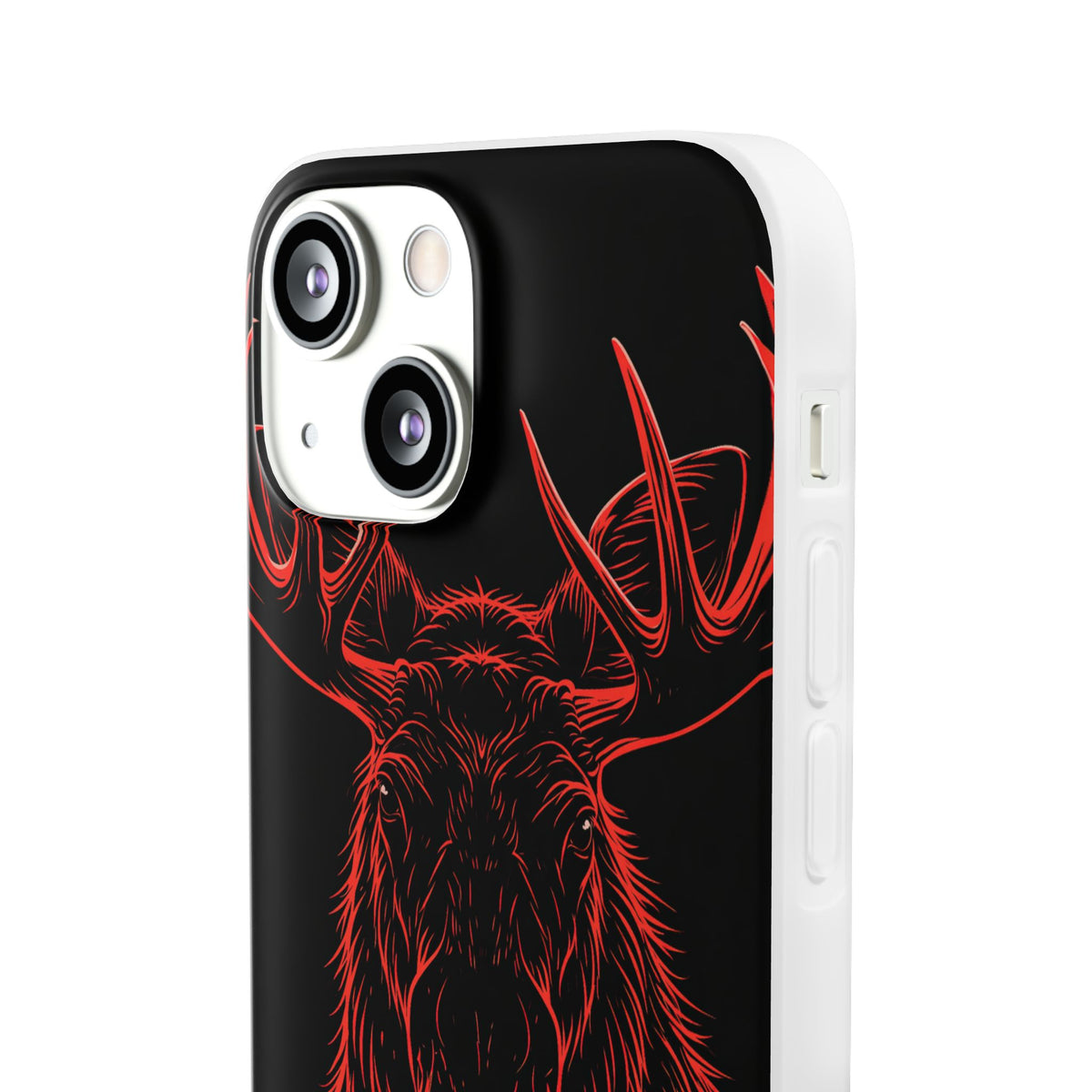 Nordic Moose Contour · Lite Phone Case for iPhone ·  Red