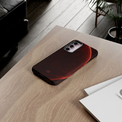 Red Tough Phone Case for Samsung - Crimson Flare Flux