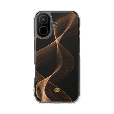 Brown Impact MagSafe Phone Case for iPhone - Copper Silk Wave