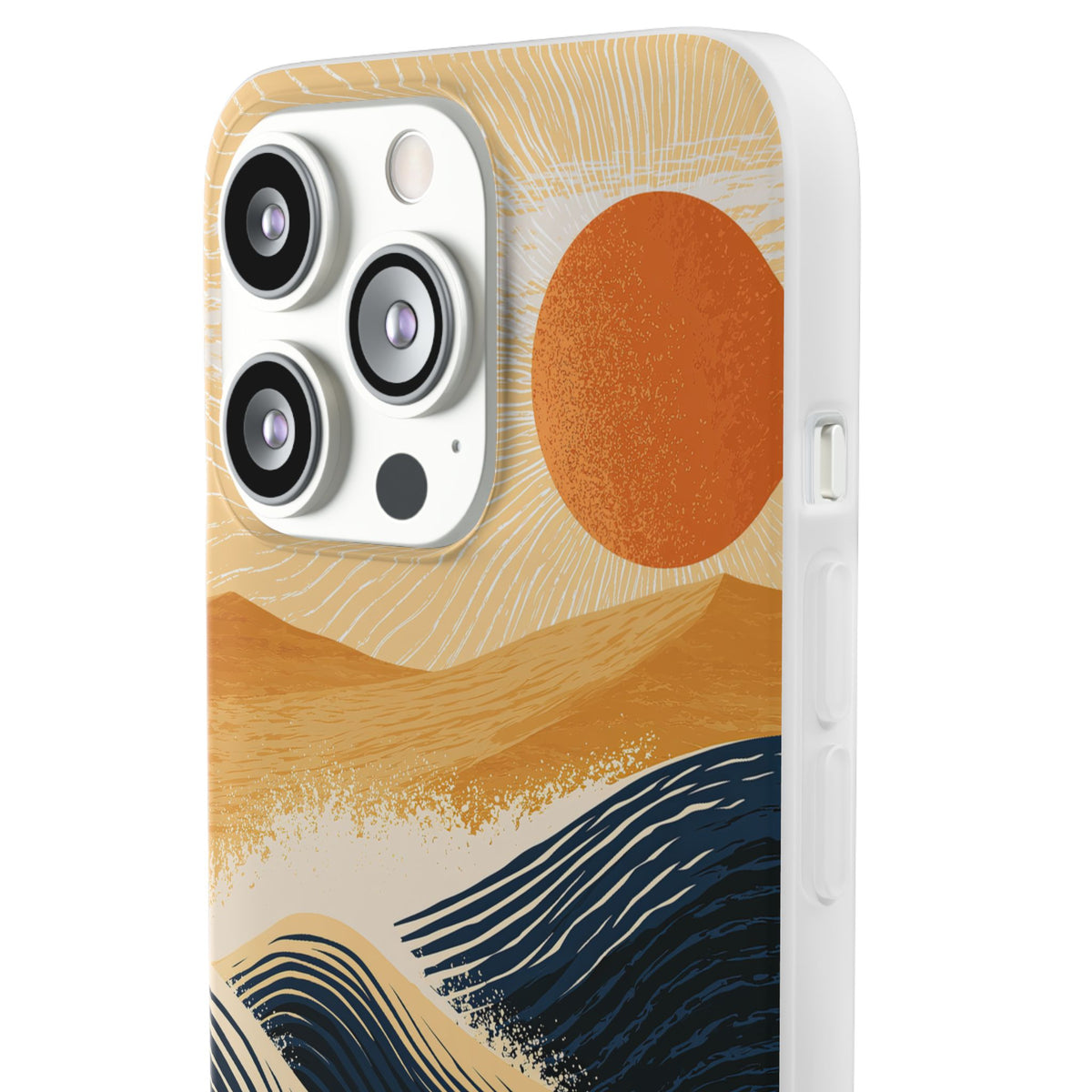Golden Horizon Waves · Lite Phone Case for iPhone ·  Blue