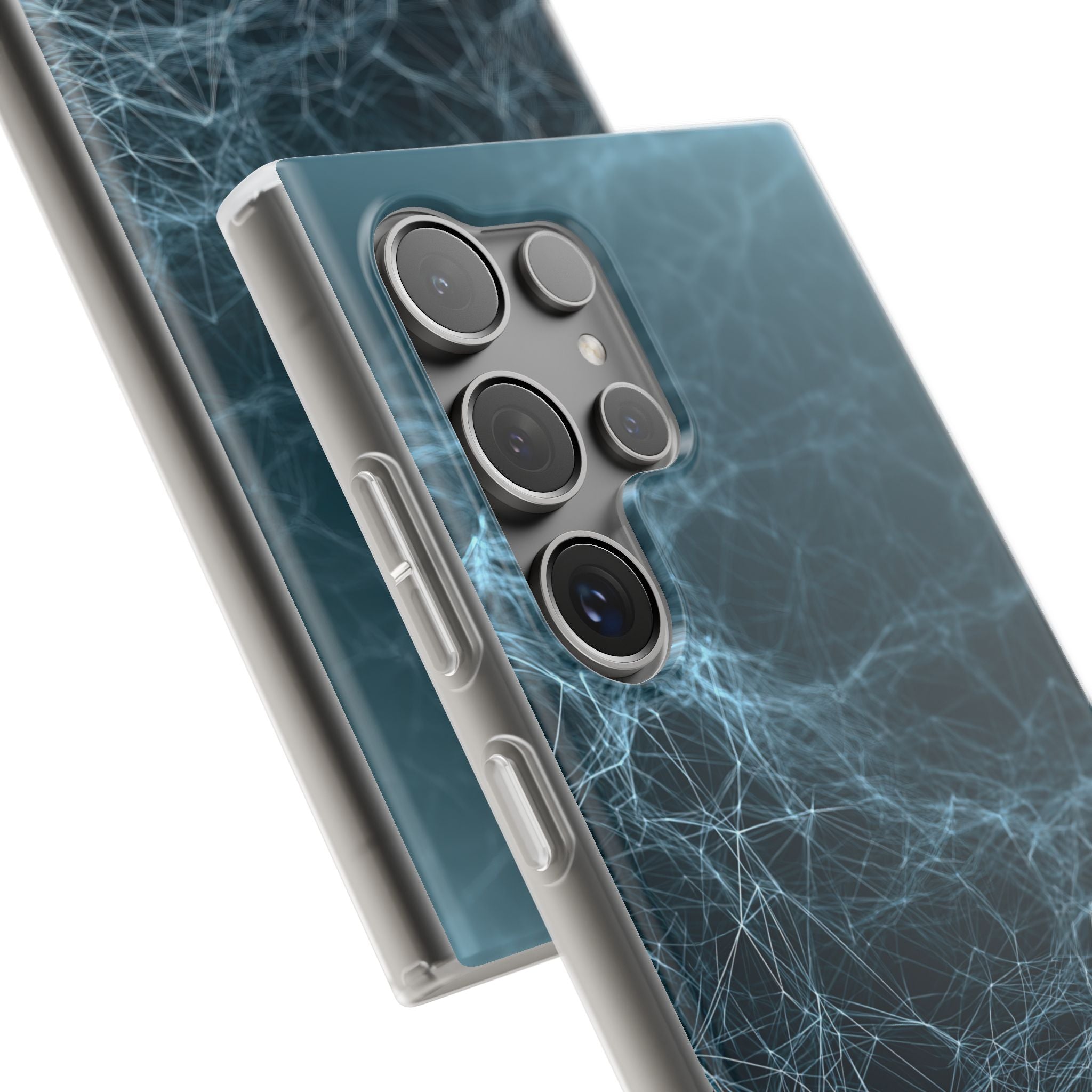 Teal Lite Phone Case for Samsung - Arctic Neural Mesh