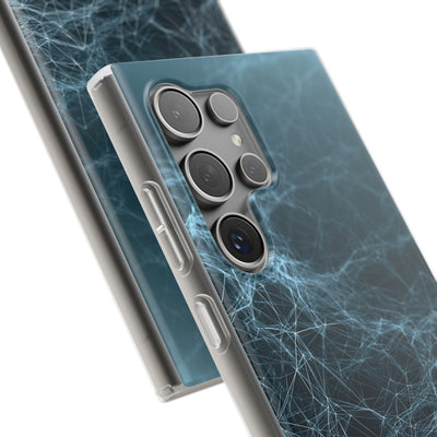 Teal Lite Phone Case for Samsung - Arctic Neural Mesh