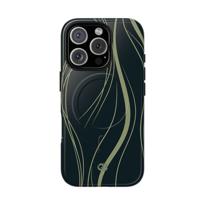 Green Tough 2.0 Magsafe Phone Case for iPhone - Obsidian Sage Flow
