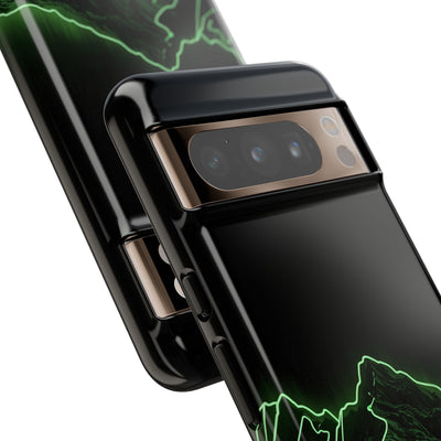 Nordic Mountain Contour · Tough Phone Case for Pixel ·  Black