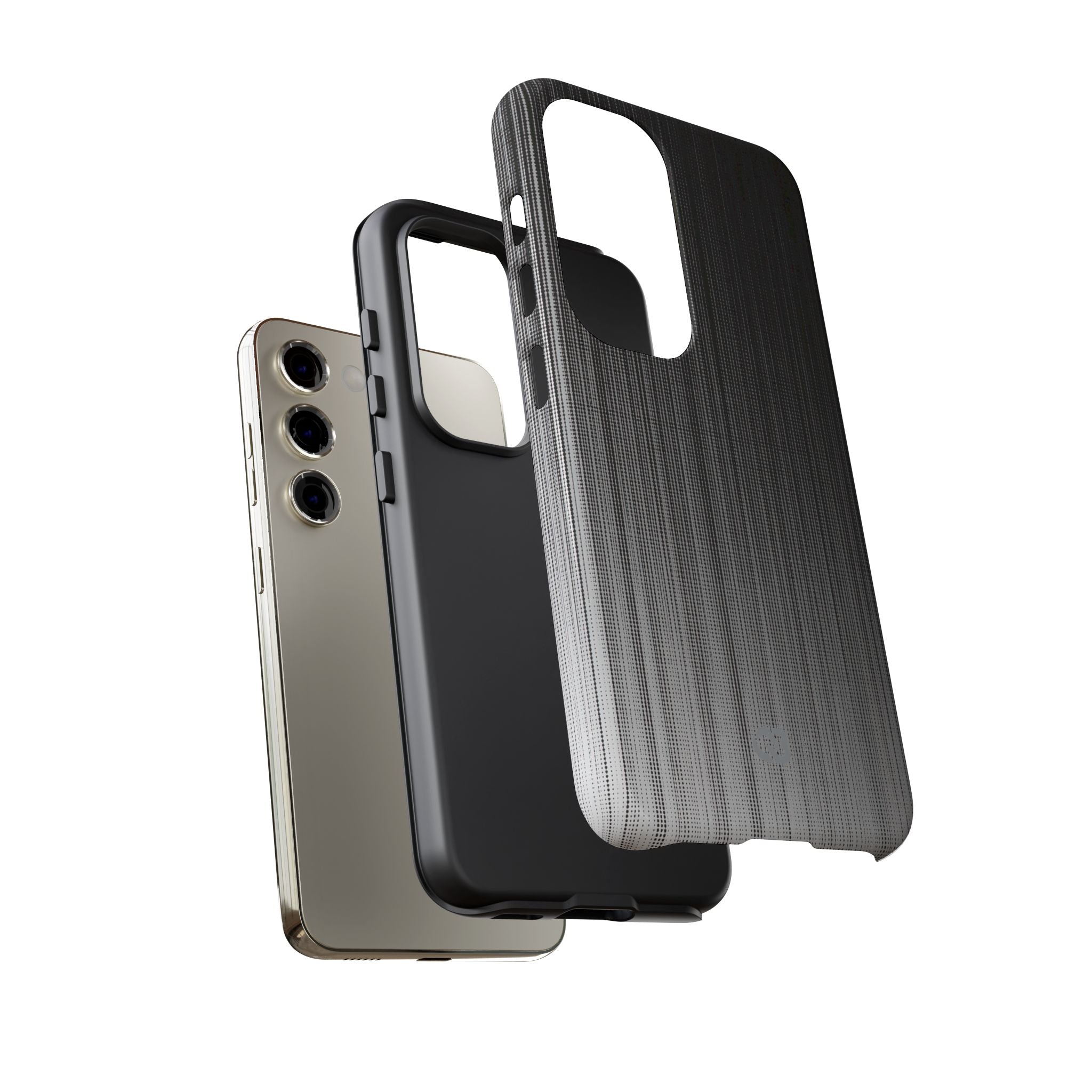 Grey Tough Phone Case for Samsung - Static Vertical Dither