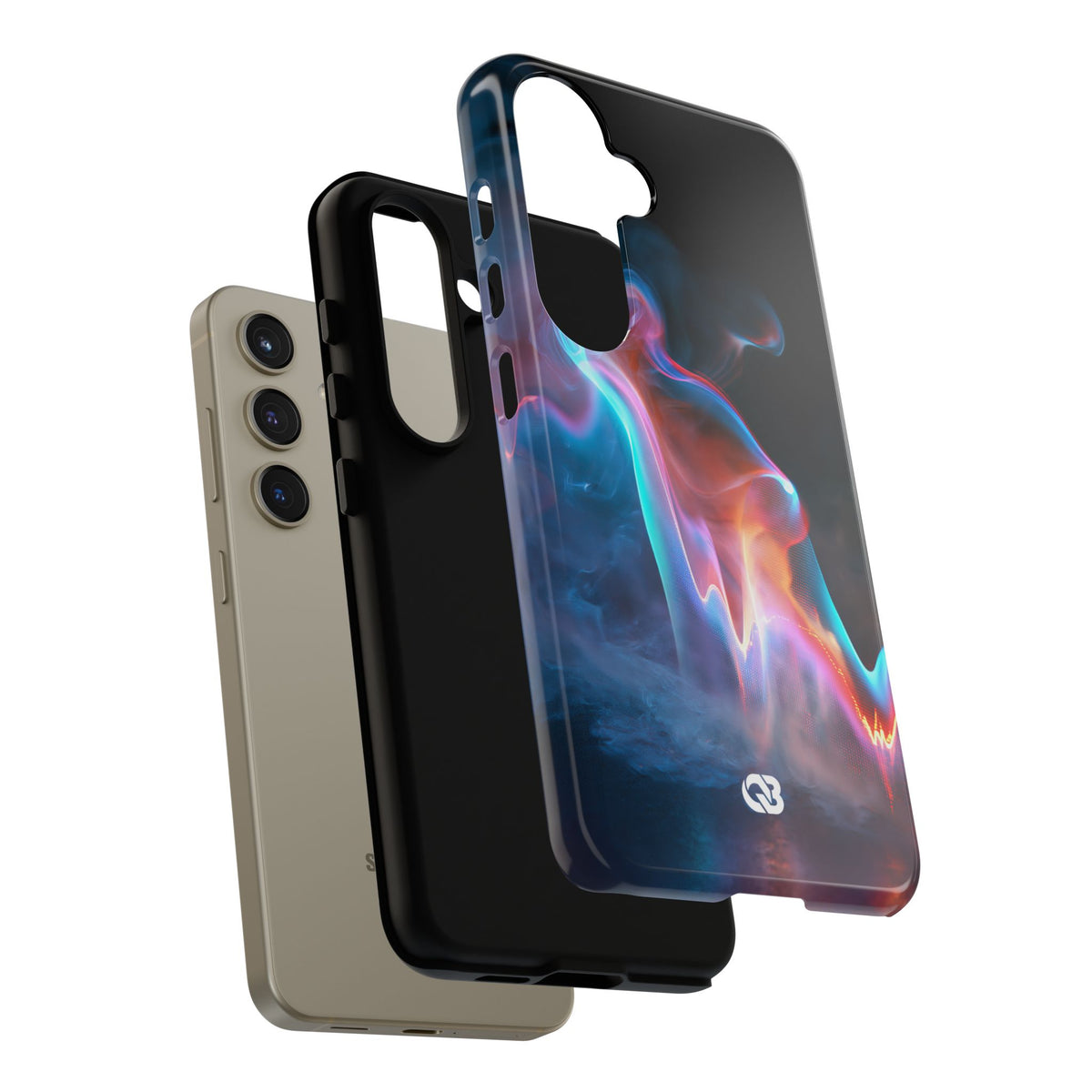 Neon Waveform · Tough Phone Case for Samsung · Black