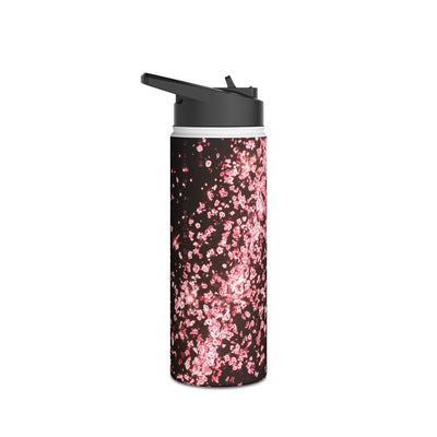 Rose Digital Cascade · Insulated Water Bottle · Pink