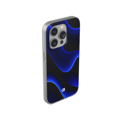 Blue Lite Phone Case for iPhone - Electric Cobalt Flow