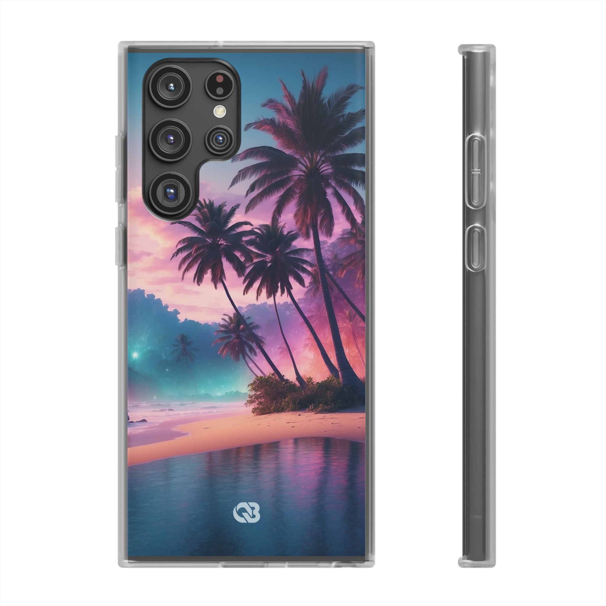 Neon Shore Palms · Soft Phone Case for Samsung