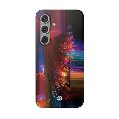 Black Lite Phone Case for Samsung - Cyber Optic Streak