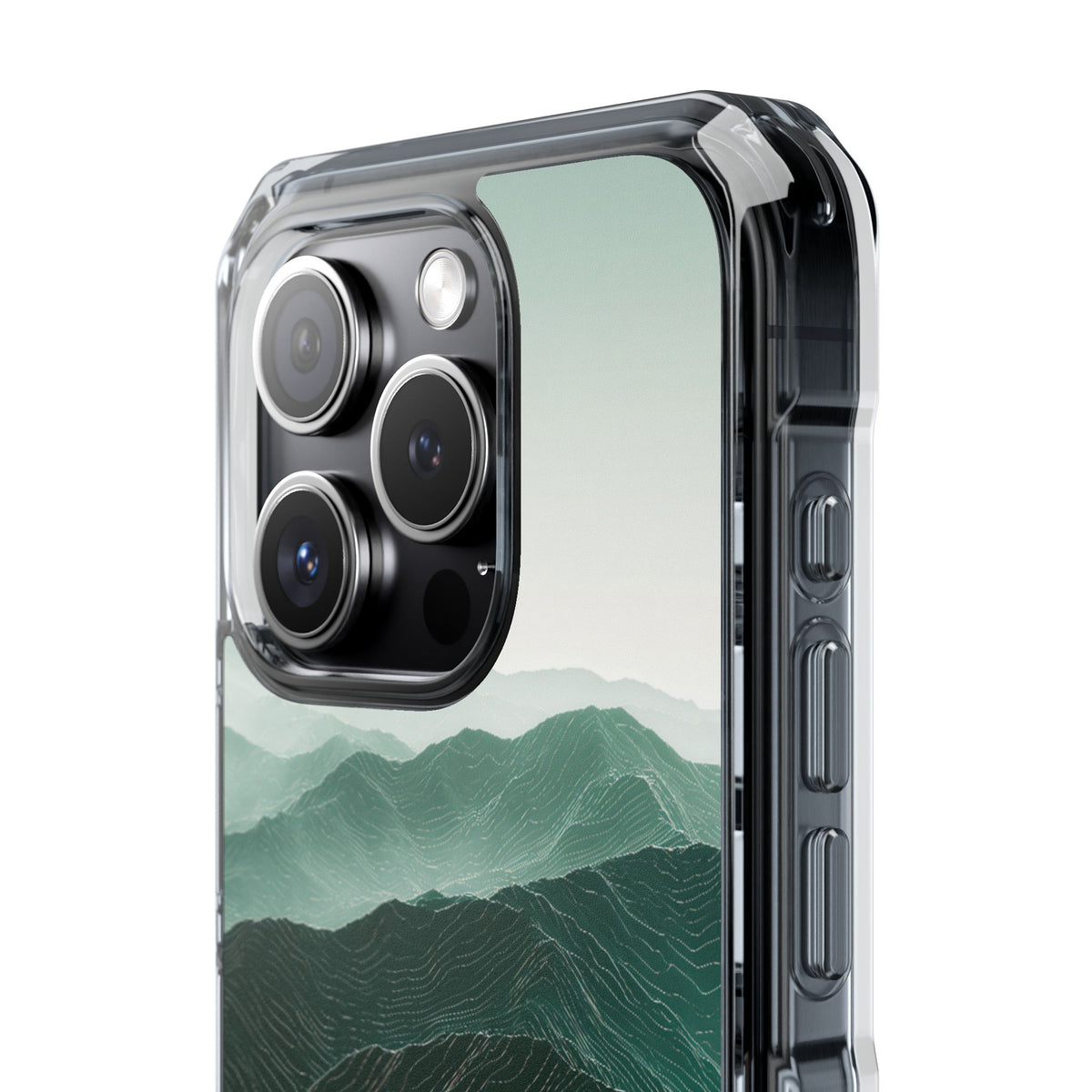 Alpine Mist · Clear Impact Magnetic Phone Case for iPhone · Green