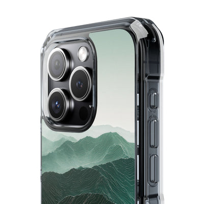 Alpine Mist · Clear Impact Magnetic Phone Case for iPhone · Green