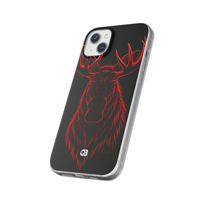 Crimson Horizon Moose · Lite Phone Case for iPhone ·  Black