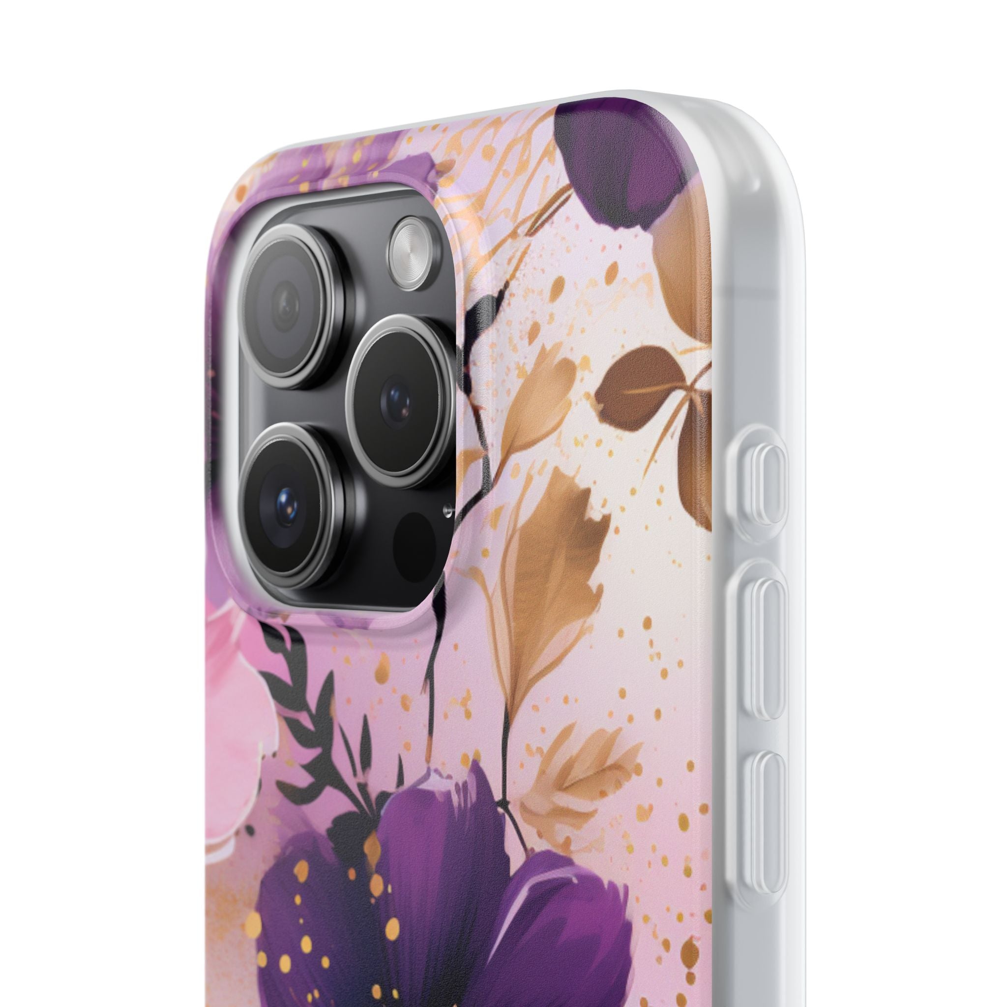 Gilded Violet Bloom · Soft Phone Case for iPhone
