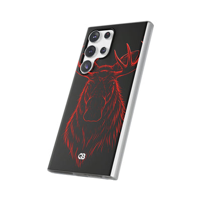 Nordic Moose Contour · Lite Phone Case for Samsung · Red