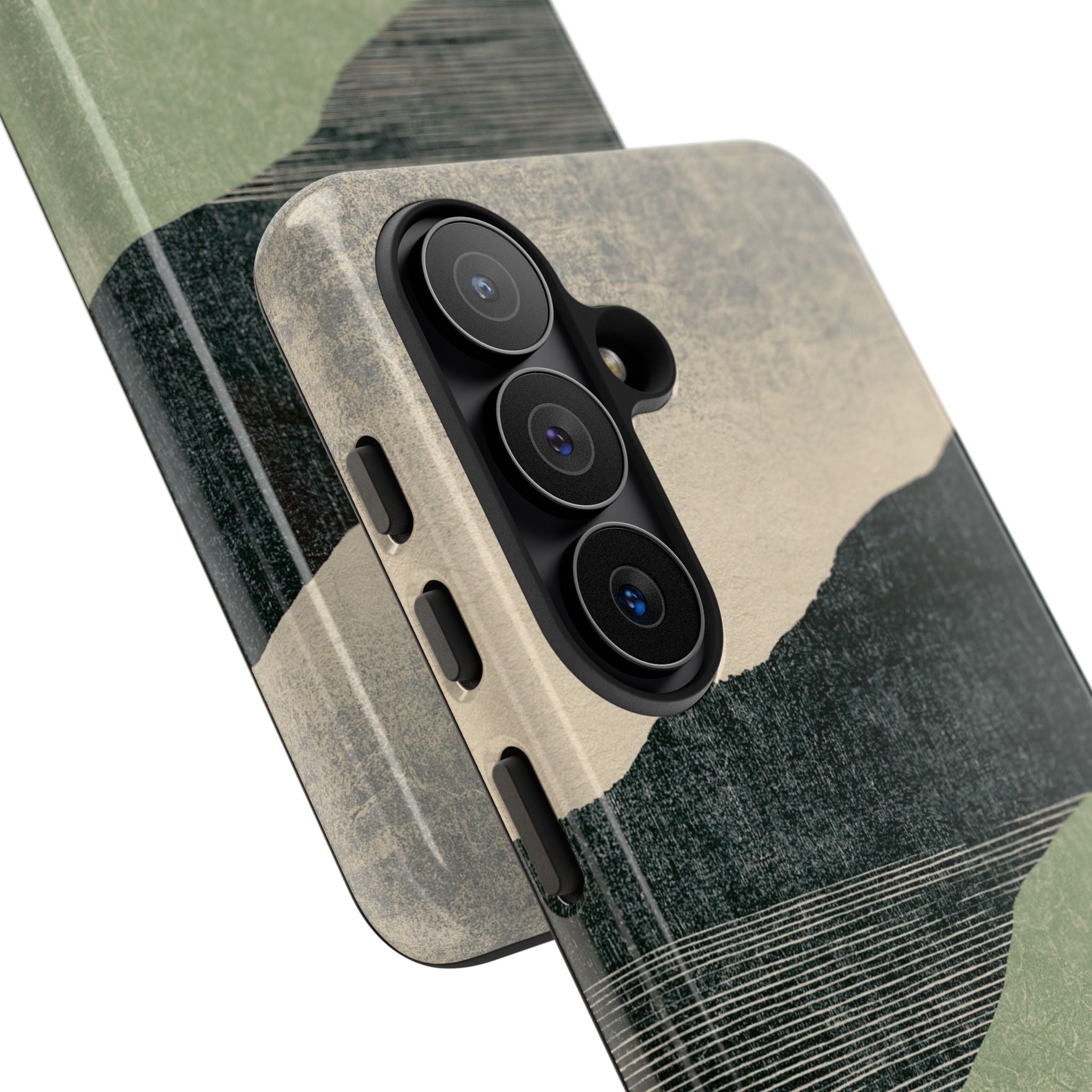 Green Tough Phone Case for Samsung - Moss Ridge Grain