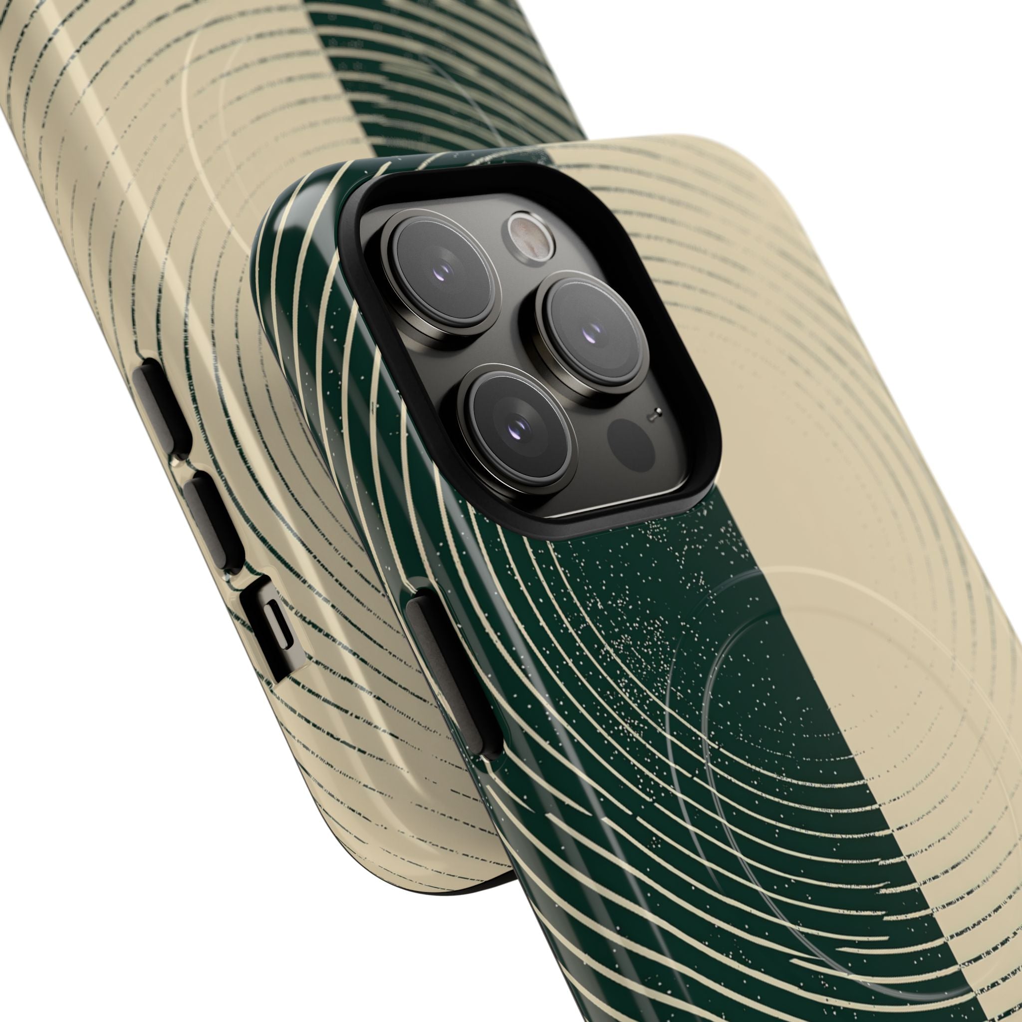 Green Tough 2.0 Magsafe Phone Case for iPhone - Evergreen Split Grain