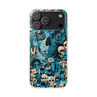Electric Skull Graffiti · Lite Phone Case for iPhone ·  Blue