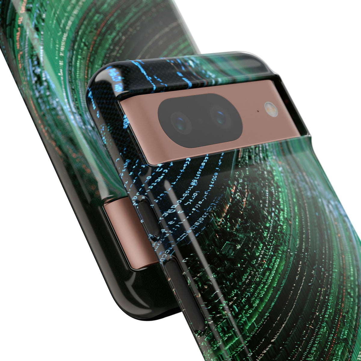 Orbital Data Stream · Tough Phone Case for Pixel ·  Green
