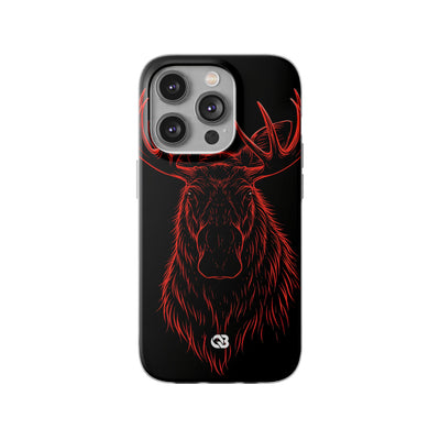 Nordic Moose Contour · Lite Phone Case for iPhone ·  Red