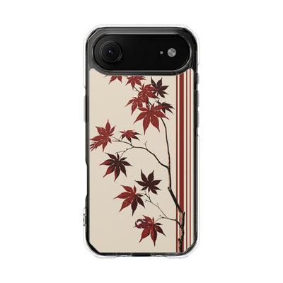 Red Impact MagSafe Phone Case for iPhone - Crimson Momiji Stripe