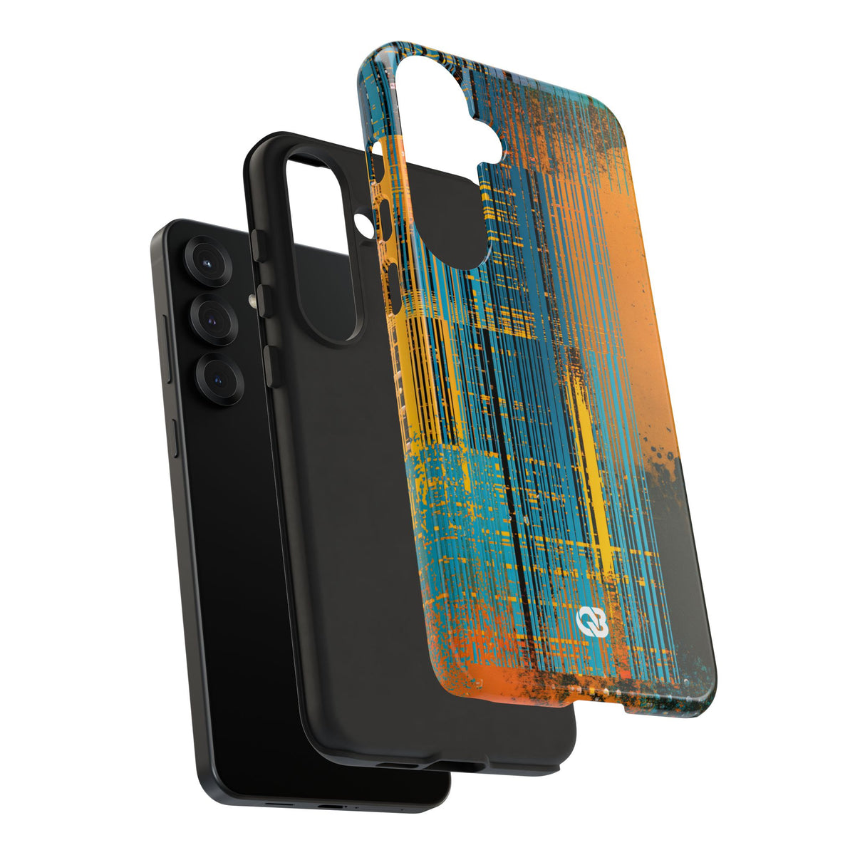 Cyber Glitch Stream · Tough Phone Case for Samsung · Teal