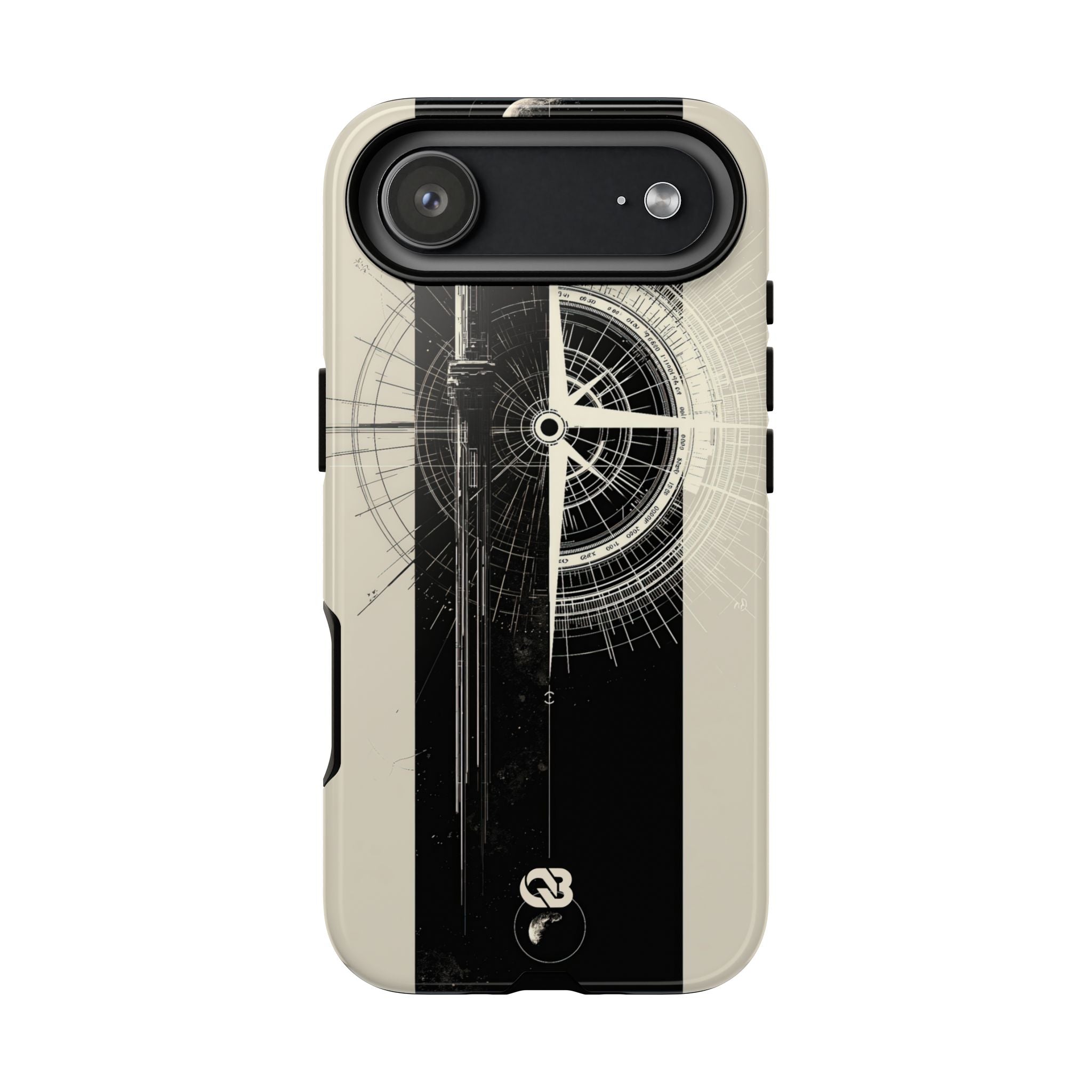 Beige Tough Phone Case for iPhone - Zenith Vector Spire