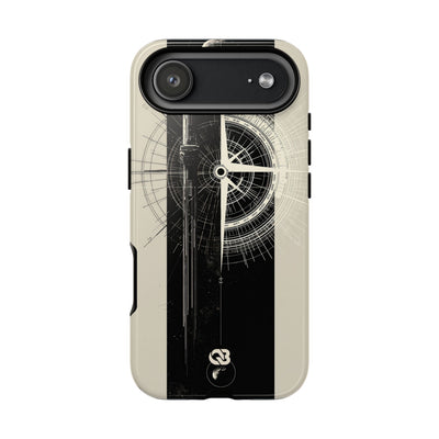 Beige Tough Phone Case for iPhone - Zenith Vector Spire