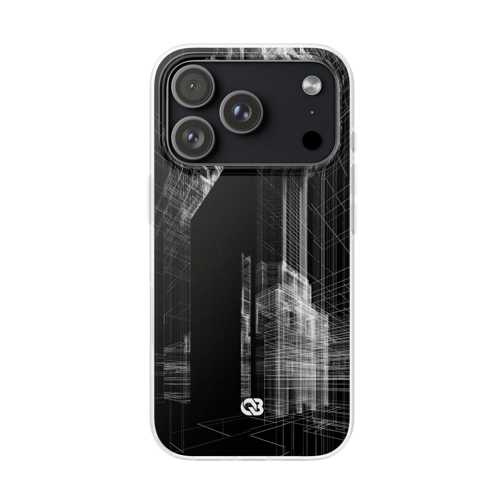 Black Lite Phone Case for iPhone - Ghost Urban Wireframe