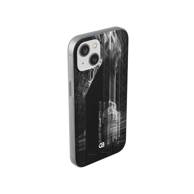 Black Lite Phone Case for iPhone - Ghost Urban Wireframe