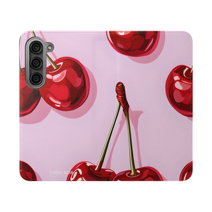 Glossy Cherry Glow - Samsung S23 Case - Wallet