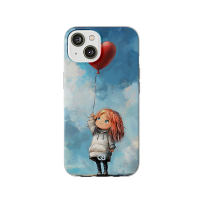 Crimson Heart Sky · Soft Coque de téléphone pour iPhone