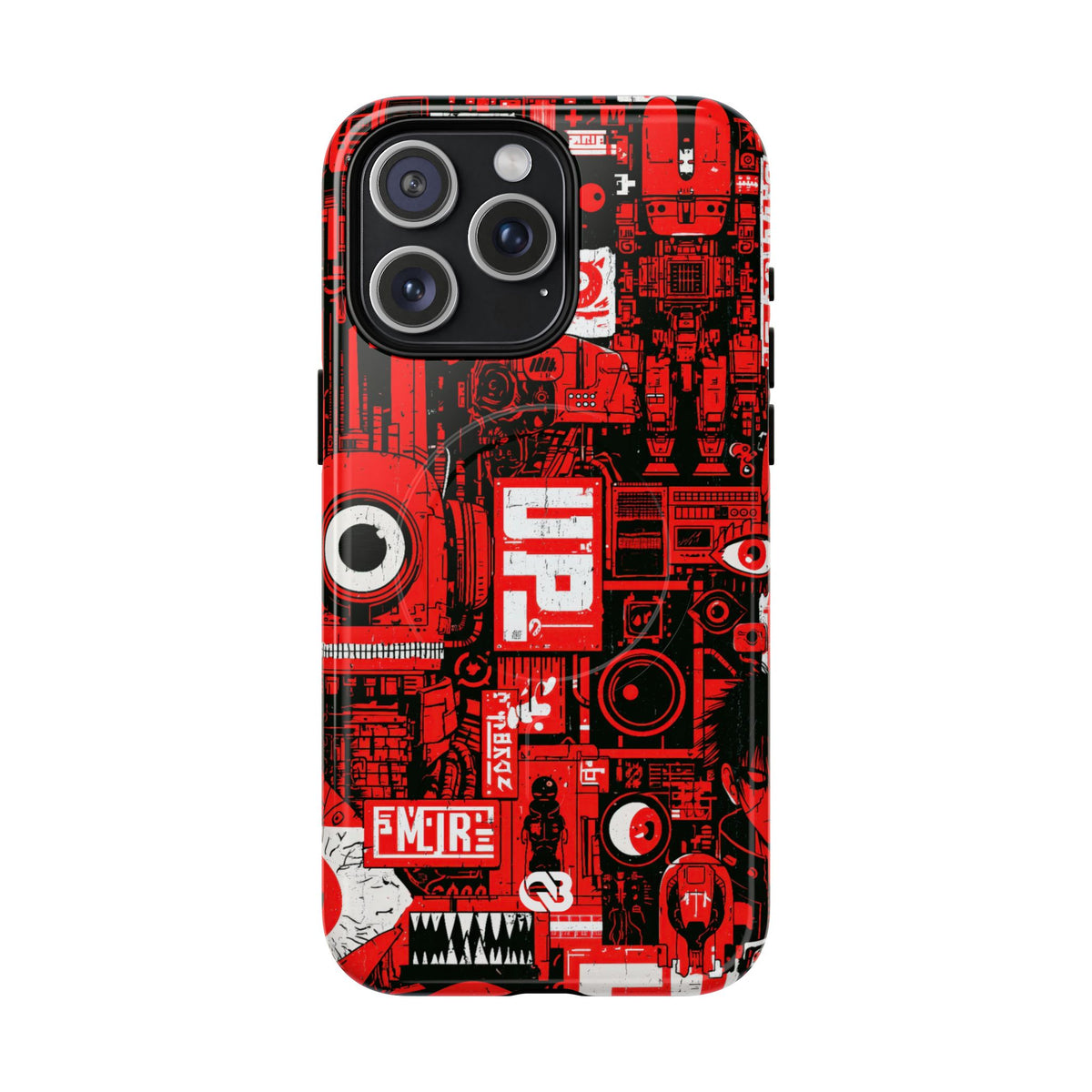 Neo Mecha Collage · Tough 2.0 Magnetic Phone Case for iPhone · Red