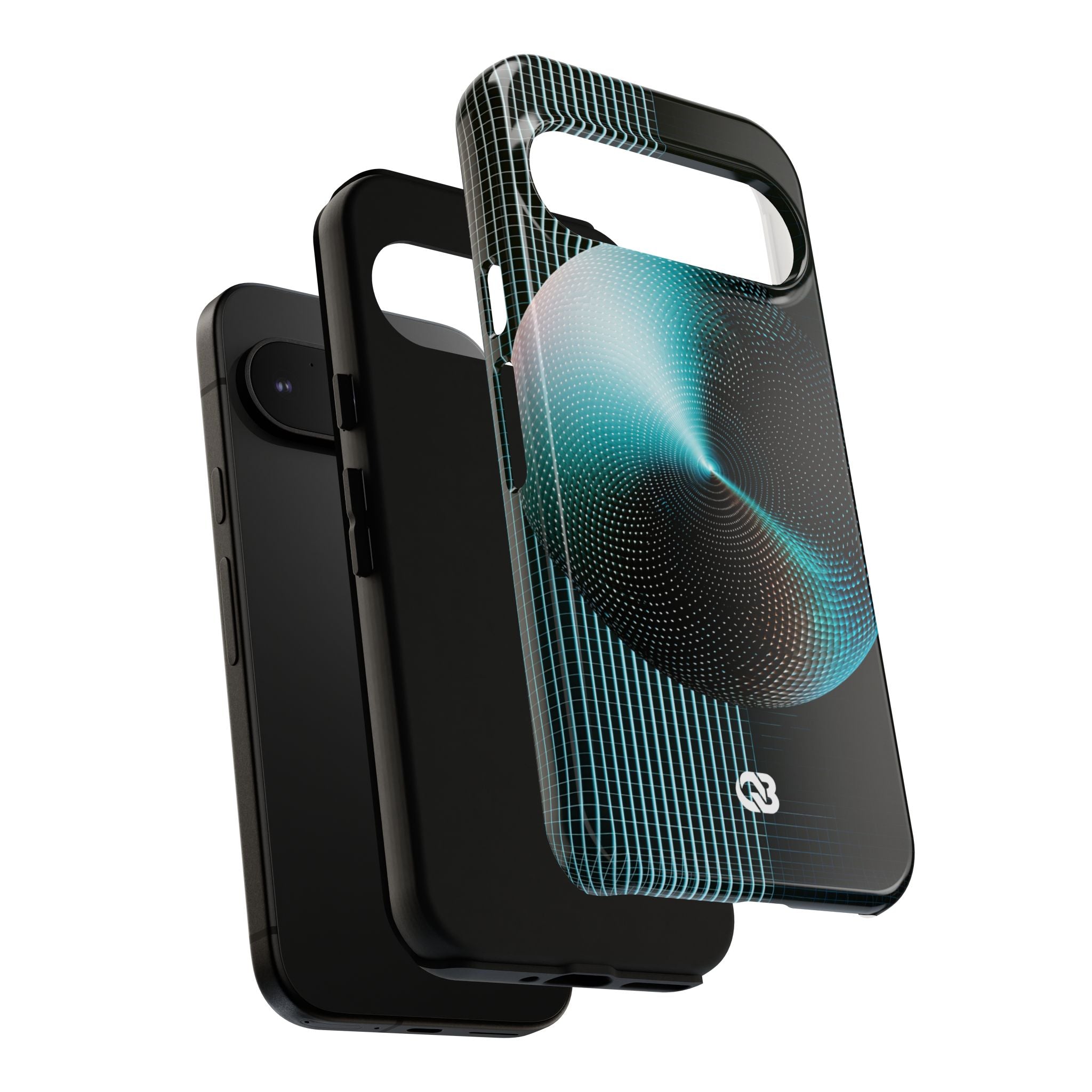 Blue Tough Phone Case for Google Pixel - Cyan Vector Sphere