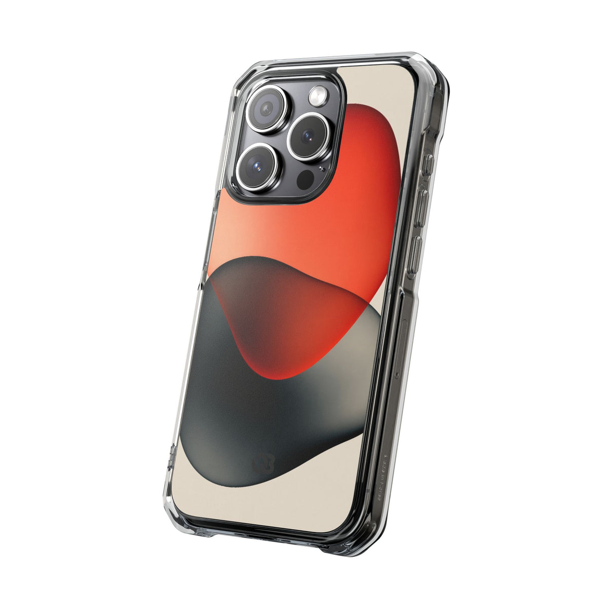 Translucent Crimson Form · Clear Impact Magnetic Phone Case for iPhone · Red