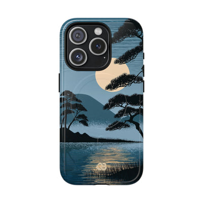 Blue Tough 2.0 Magsafe Phone Case for iPhone - Midnight Kyoto Pine