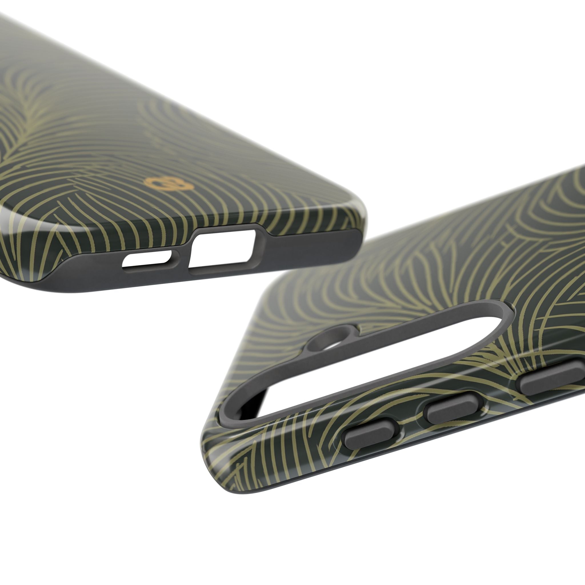 Green Tough Phone Case for Samsung - Dark Olive Plume