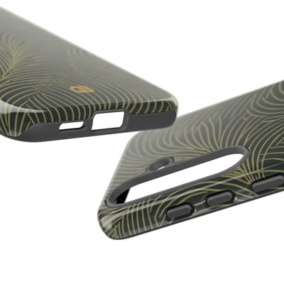 Green Tough Phone Case for Samsung - Dark Olive Plume