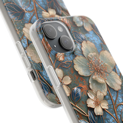 Gilded Blossom Reverie · Lite Phone Case for iPhone ·  Teal