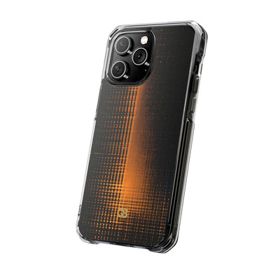 Amber Frequency · Clear Impact Magnetic Phone Case for iPhone · Orange