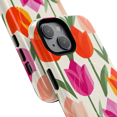 Vibrant Petal Grid · Tough+ Handyhülle für iPhone · Magsafe