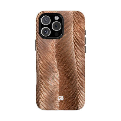 Rose Gold Weave · Tough Phone Case for iPhone · Brown
