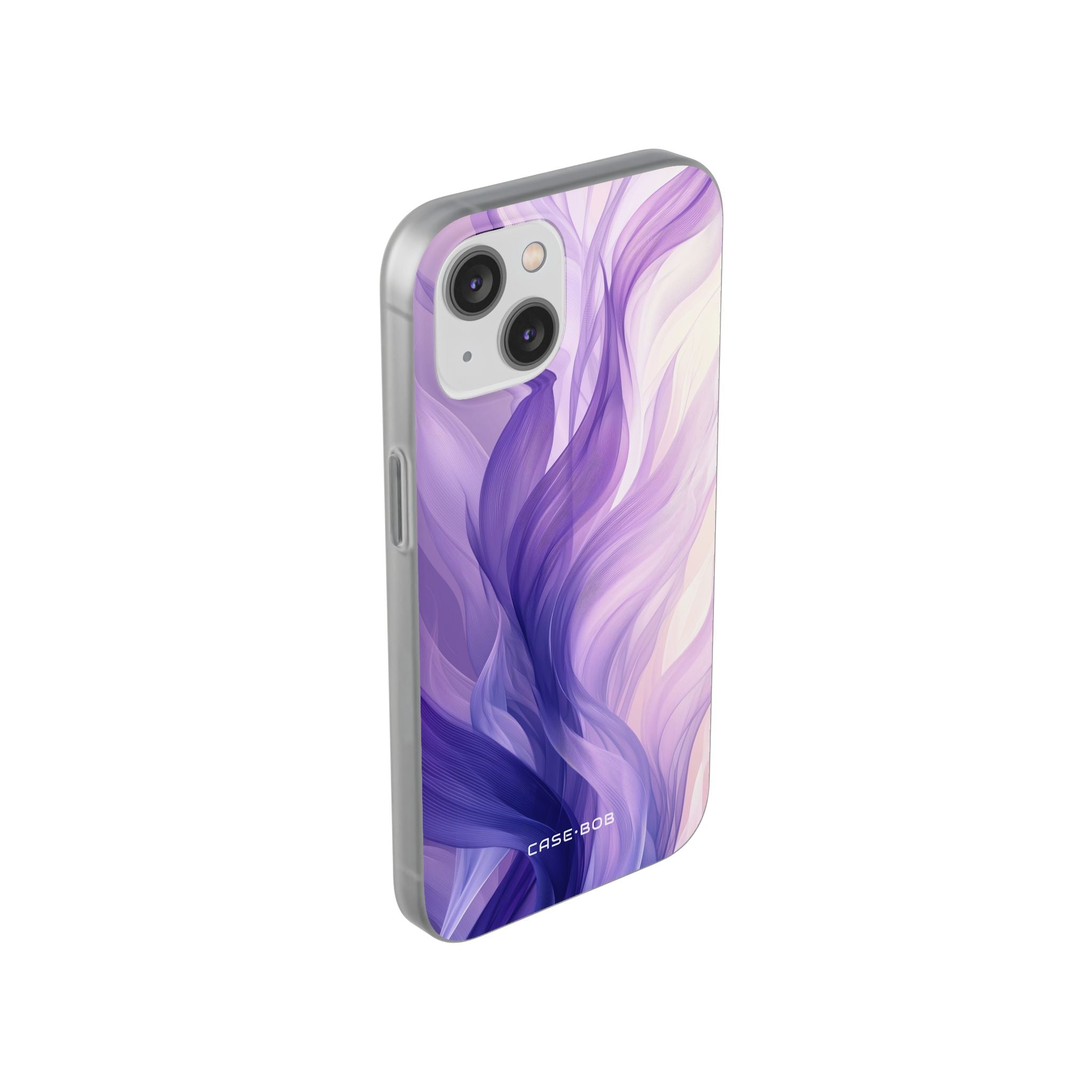 Purple Ribbon Waves iPhone 14 Case - Soft
