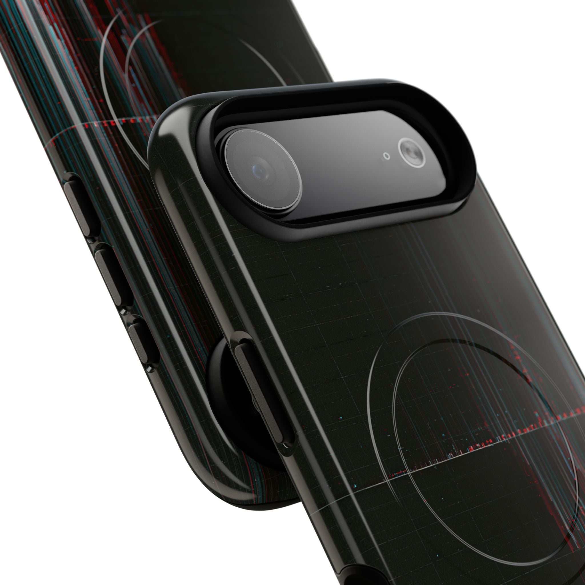 Black Tough 2.0 Magsafe Phone Case for iPhone - Corrupted Data Stream