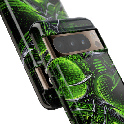 Cyber Sigil Grid · Tough Phone Case for Pixel ·  Green