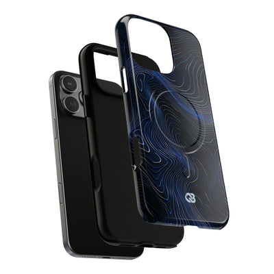 Blue Tough 2.0 Magsafe Phone Case for iPhone - Cobalt Contour Ridge