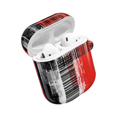 Distorted Barcode · Hard Case for AirPods & AirPods Pro · Black